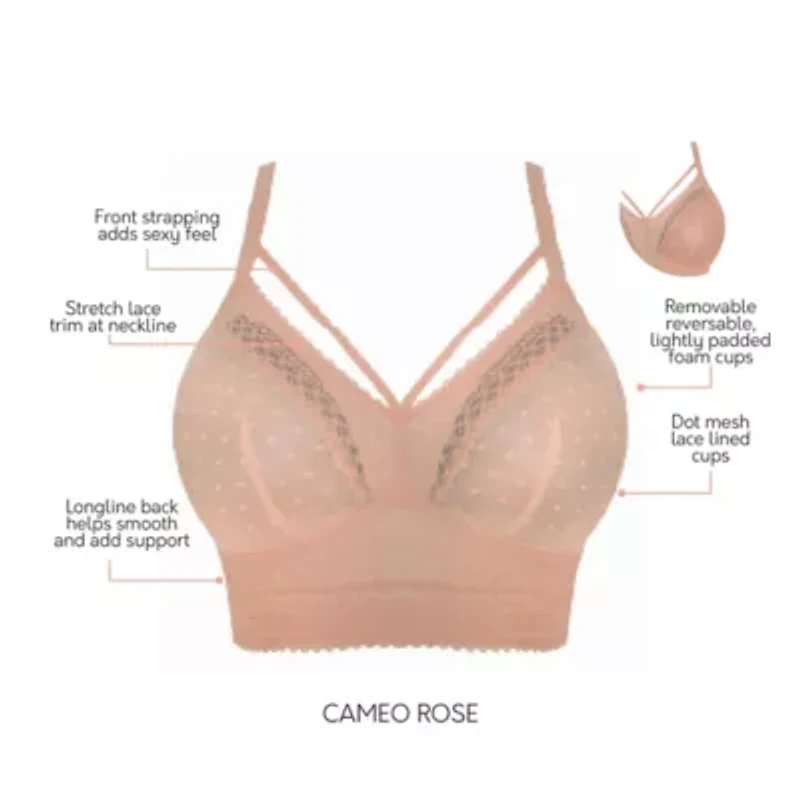 Mia Dot Wire Free Padded Mesh Bralette
