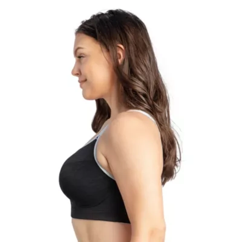 Wave Front Zipper Sports Bra