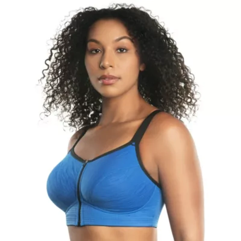 Wave Front Zipper Sports Bra