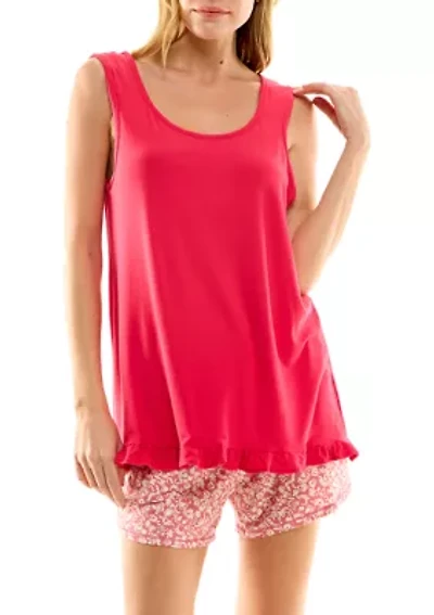 Women's Ruffle Yummy Sleep Tank Top