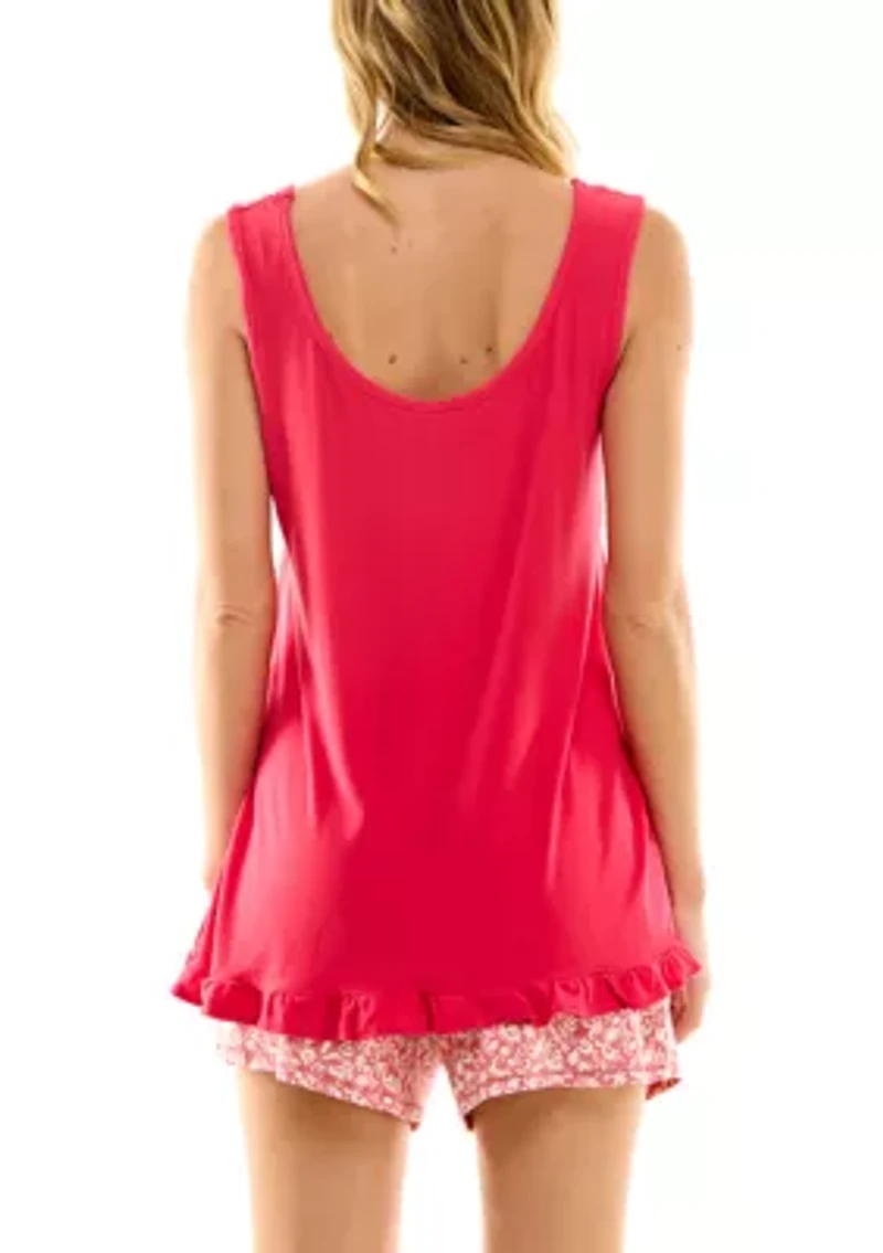 Women's Ruffle Yummy Sleep Tank Top