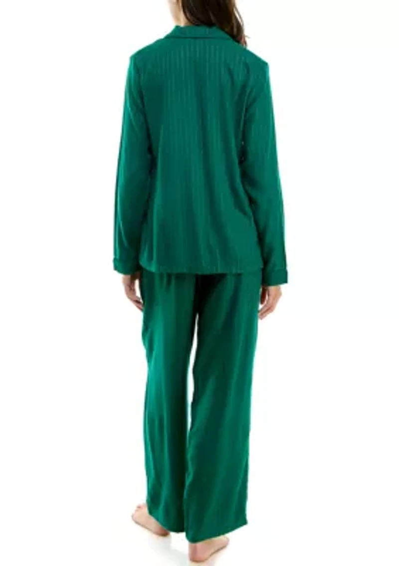 Women's Long Sleeve Flannel Pajama Set