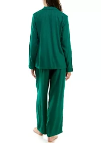 Women's Long Sleeve Flannel Pajama Set
