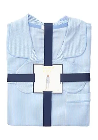Plus Printed Notch Collar Pajama Set