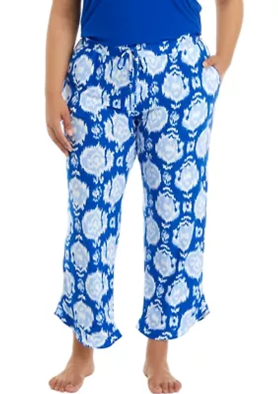 Plus Yummy Ruffle Hem Pajama Pants
