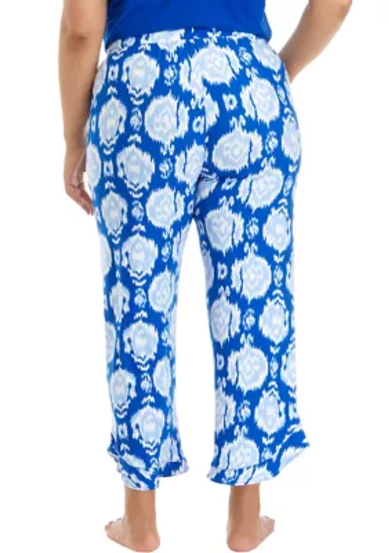 Plus Yummy Ruffle Hem Pajama Pants