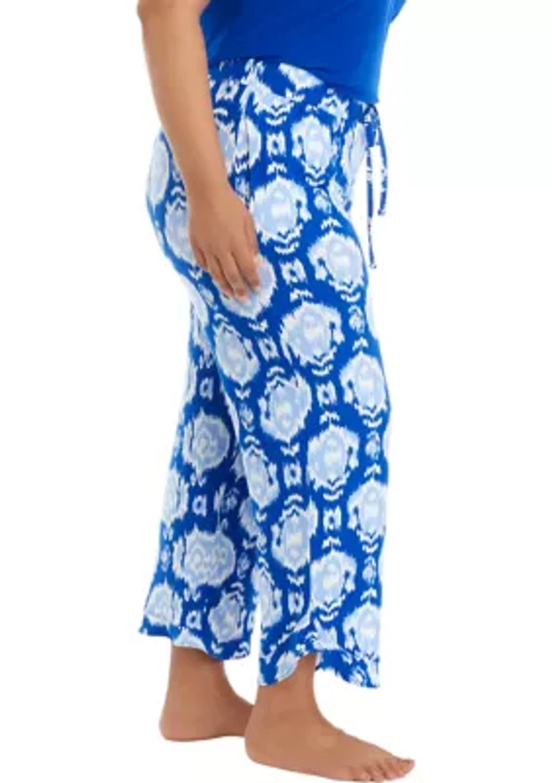 Plus Yummy Ruffle Hem Pajama Pants