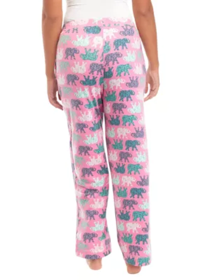 Printed Knit Pajama Pants
