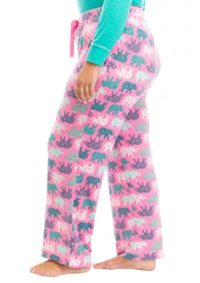 Plus Butterknit Printed Sleep Pants