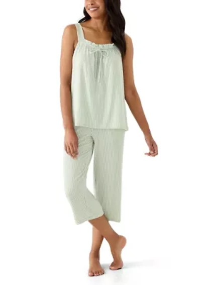 Women's Tank Top and Wide Leg Pants Pajama Set