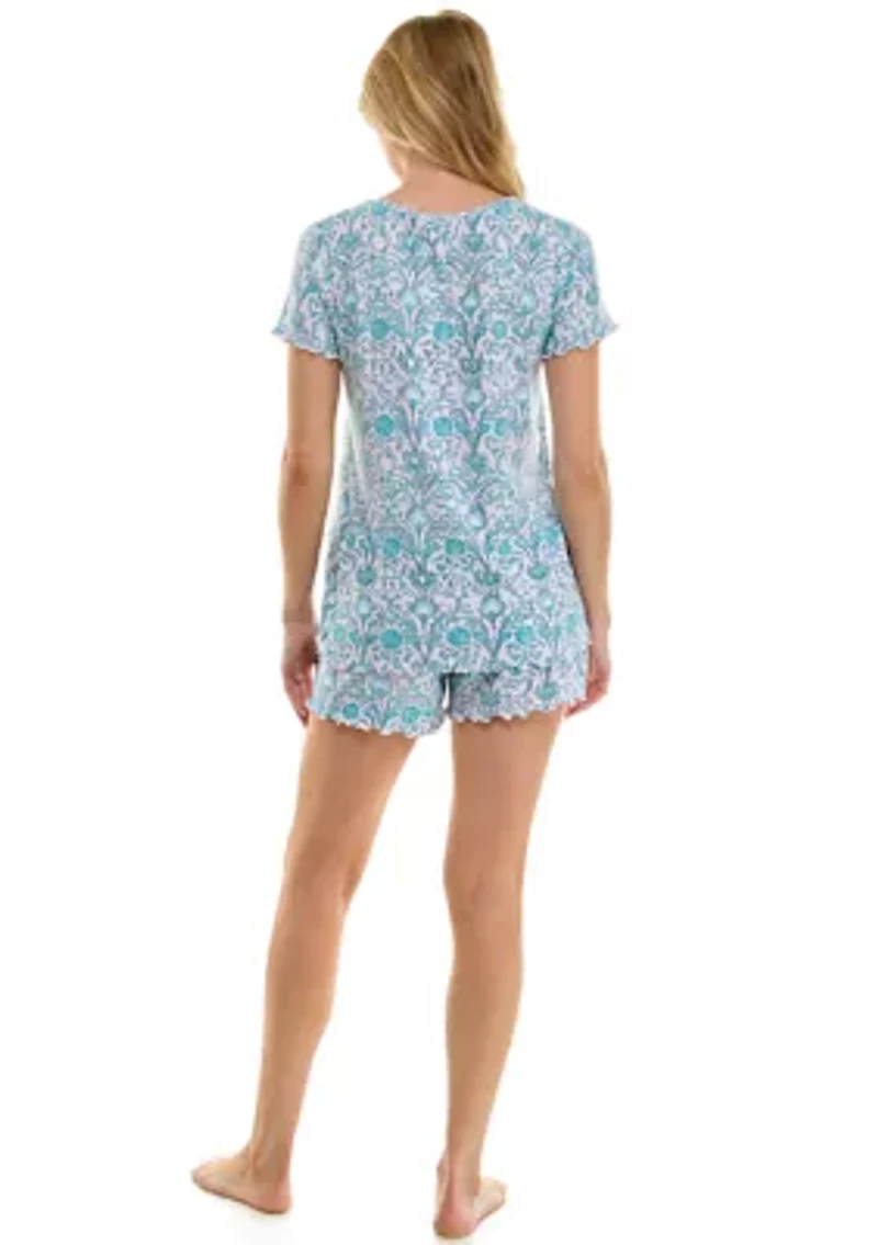 Women's Ruffle 3-Piece Pajama Set