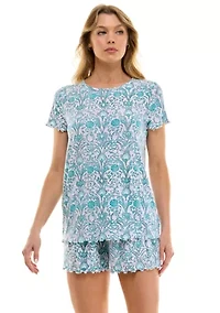 Women's Ruffle 3-Piece Pajama Set
