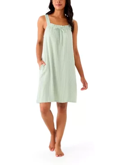 Women's Knit Seersucker Tank Dress