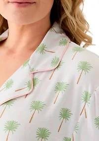 Plus Long Sleeve Knit Sleep Shirt