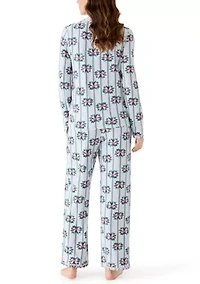 Women's Ruffle Notch Pajama Set