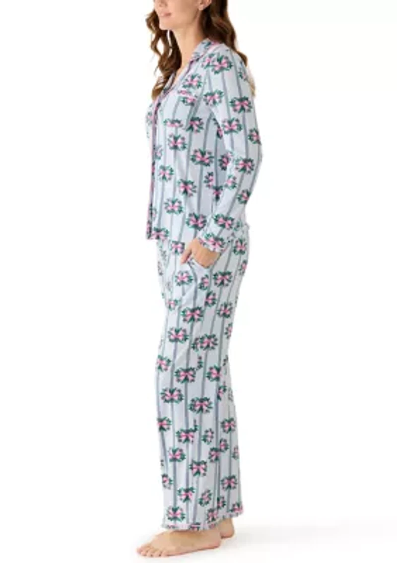 Women's Ruffle Notch Pajama Set