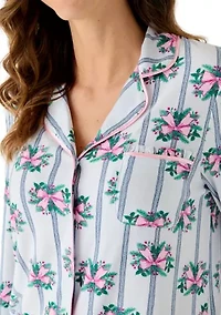 Women's Ruffle Notch Pajama Set