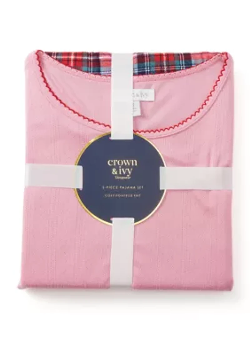 Women's Pointelle Pajama Set