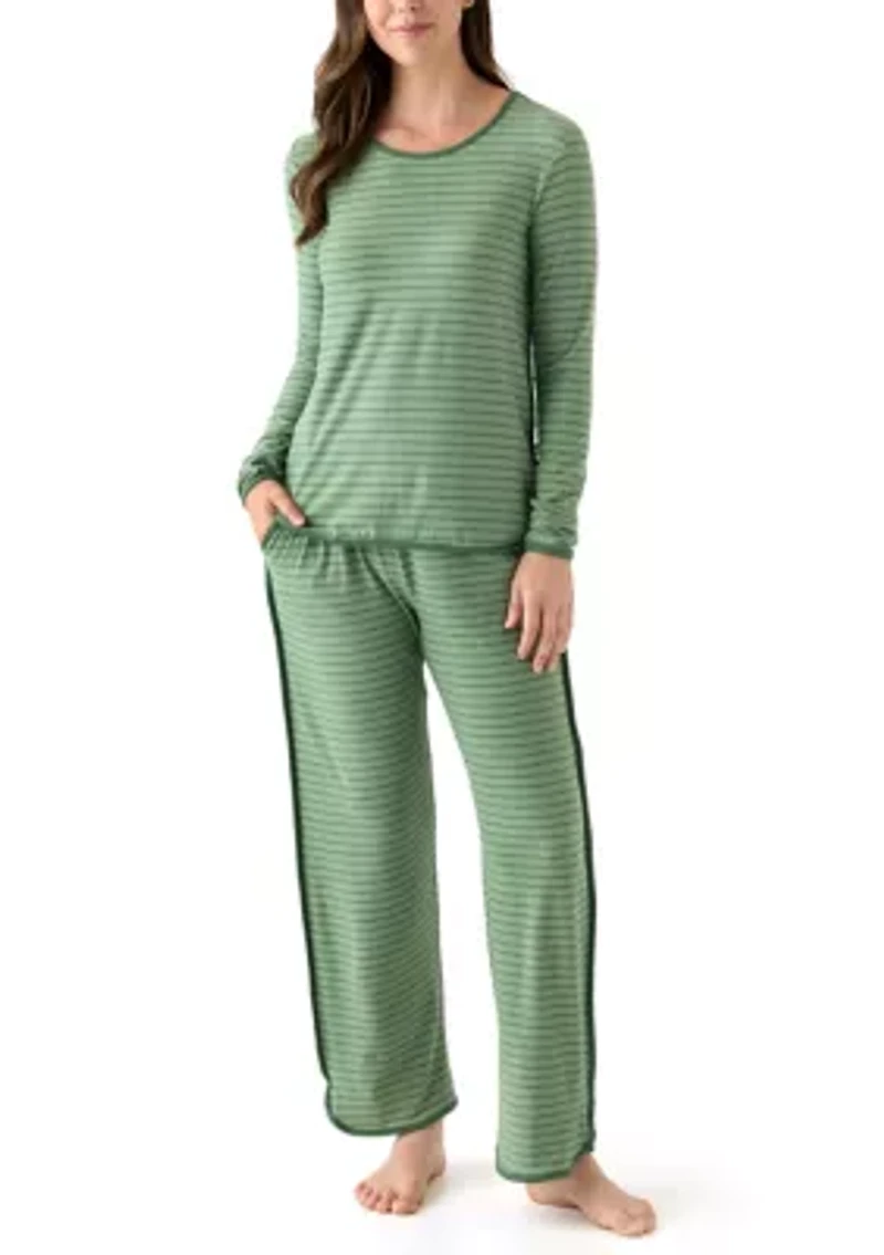 Women's Long Sleeve Pajama Top and Pants Set