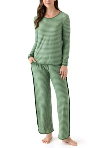 Women's Long Sleeve Pajama Top and Pants Set