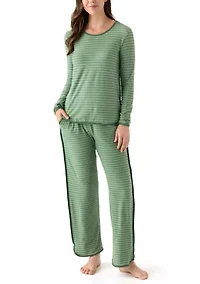 Women's Long Sleeve Pajama Top and Pants Set
