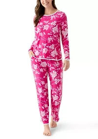 Women's Long Sleeve Pajama Top and Pants Set