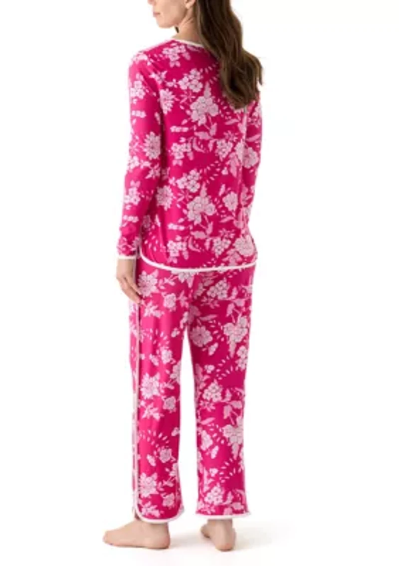Women's Long Sleeve Pajama Top and Pants Set