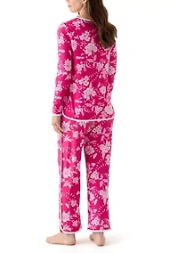Women's Long Sleeve Pajama Top and Pants Set