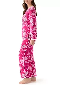 Women's Long Sleeve Pajama Top and Pants Set