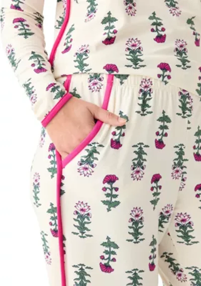 Women's Long Sleeve Pajama Top and Pants Set