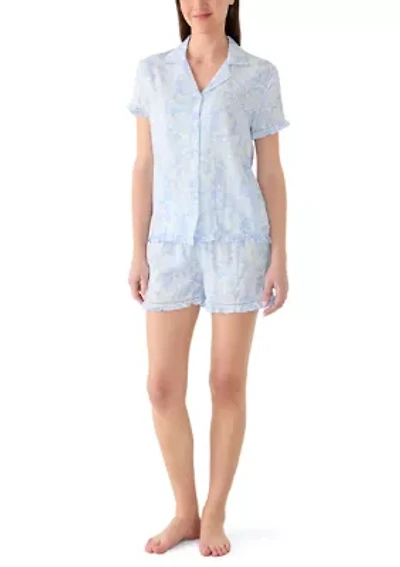 Women's Print Shirt and Shorts Set
