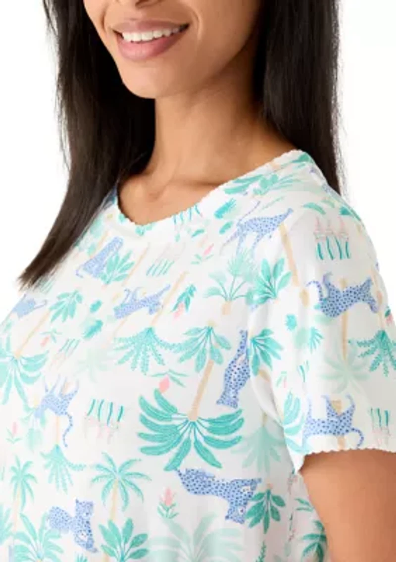 Women's Knit Shirt and Pants Pajama Set