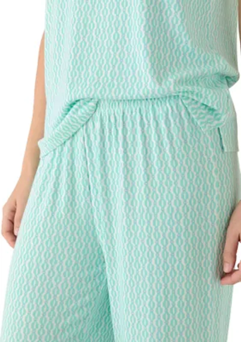 Women's Short Sleeve Shirt and Pants Pajama Set