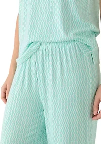 Women's Short Sleeve Shirt and Pants Pajama Set