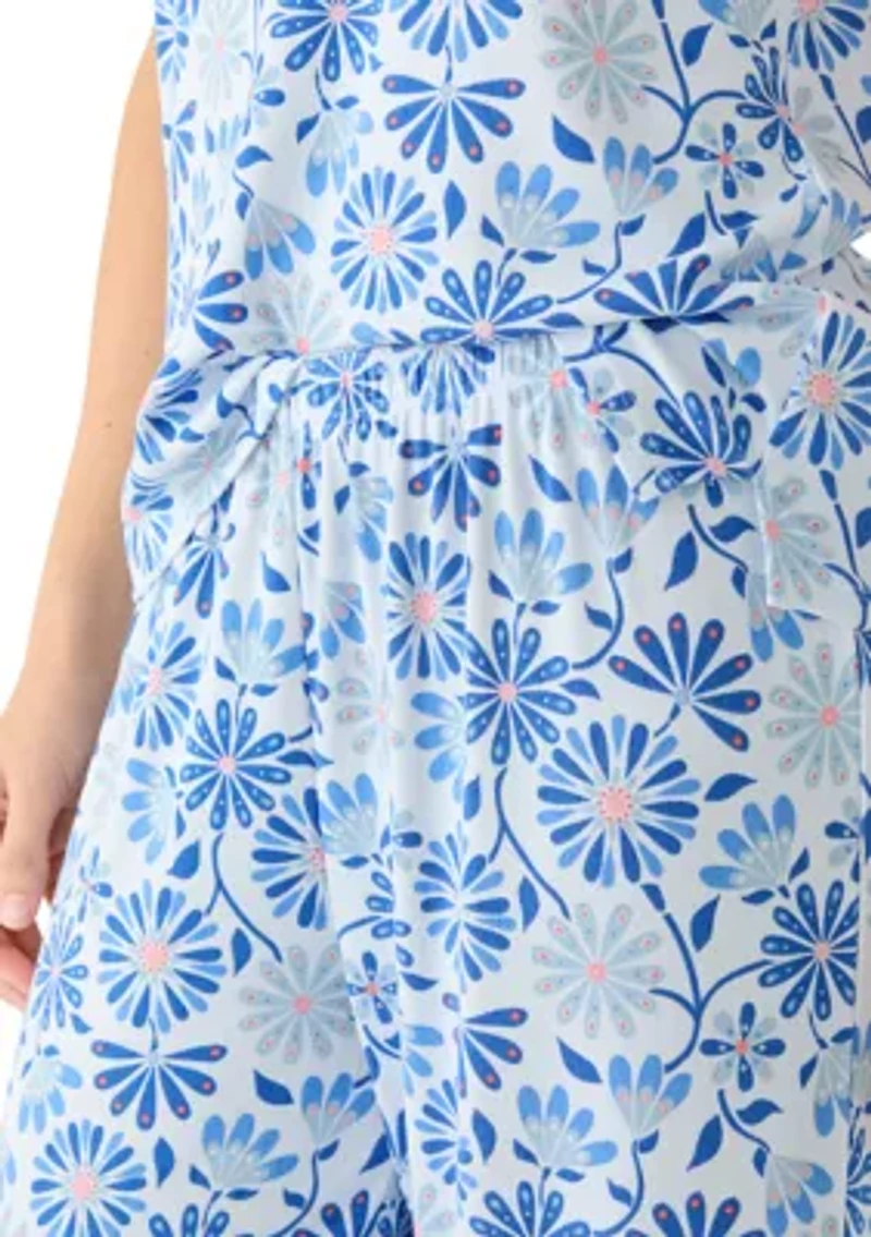 Women's Short Sleeve Shirt and Pants Pajama Set