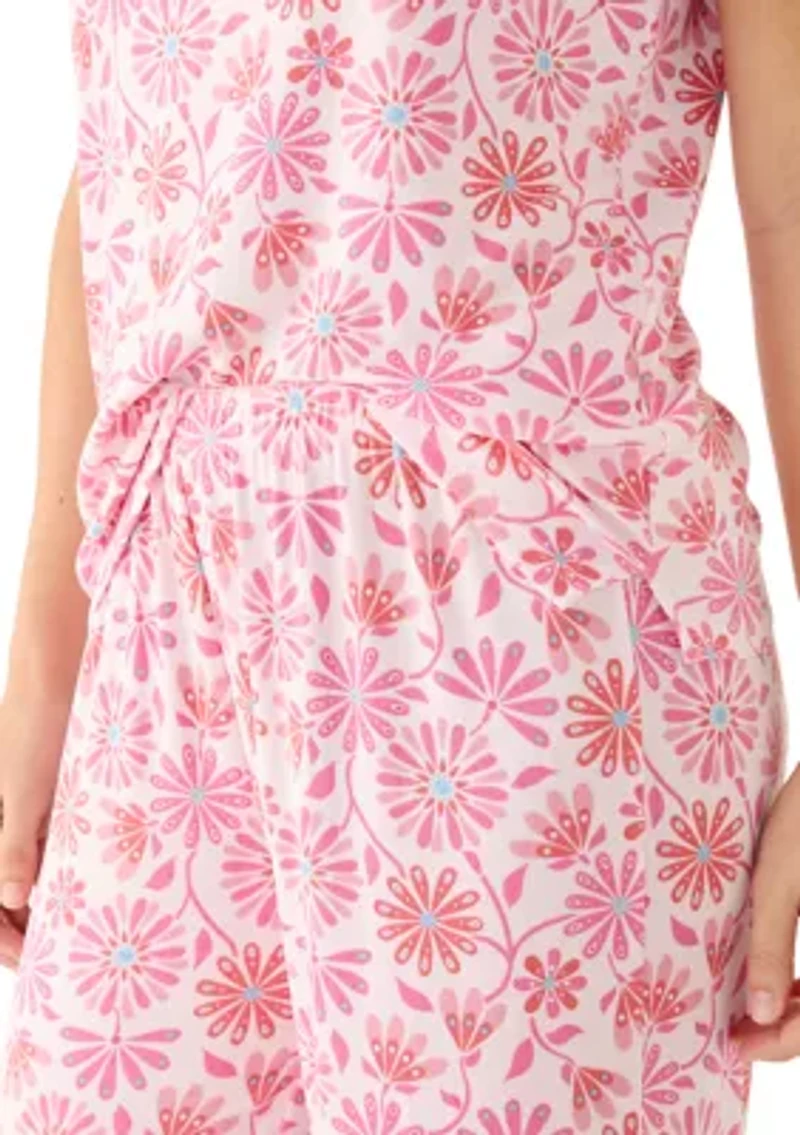 Women's Short Sleeve Shirt and Pants Pajama Set