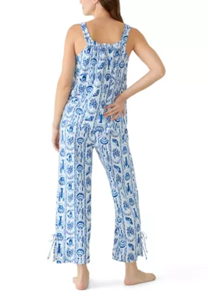 Sleeveless Bow Yummy Pajama Set