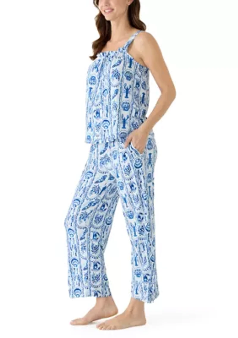 Sleeveless Bow Yummy Pajama Set