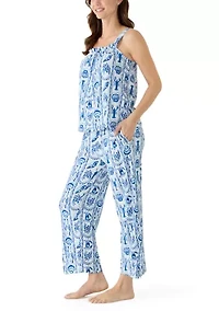 Sleeveless Bow Yummy Pajama Set