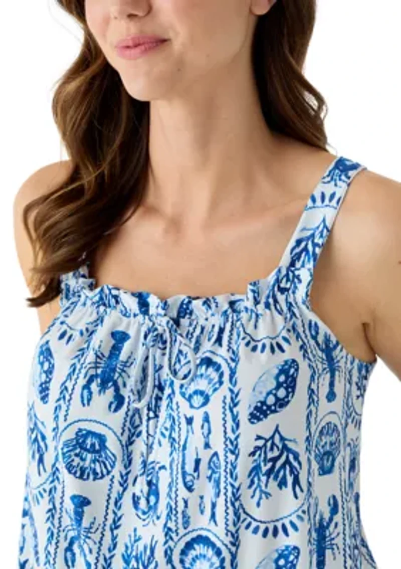 Sleeveless Bow Yummy Pajama Set
