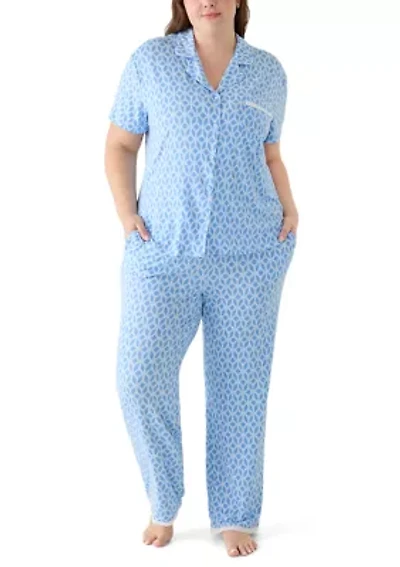 Plus Shirt and Pants Pajama Set