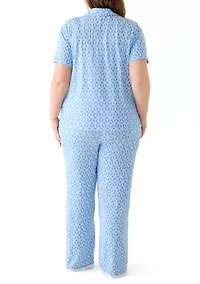 Plus Shirt and Pants Pajama Set