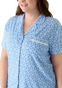 Plus Shirt and Pants Pajama Set