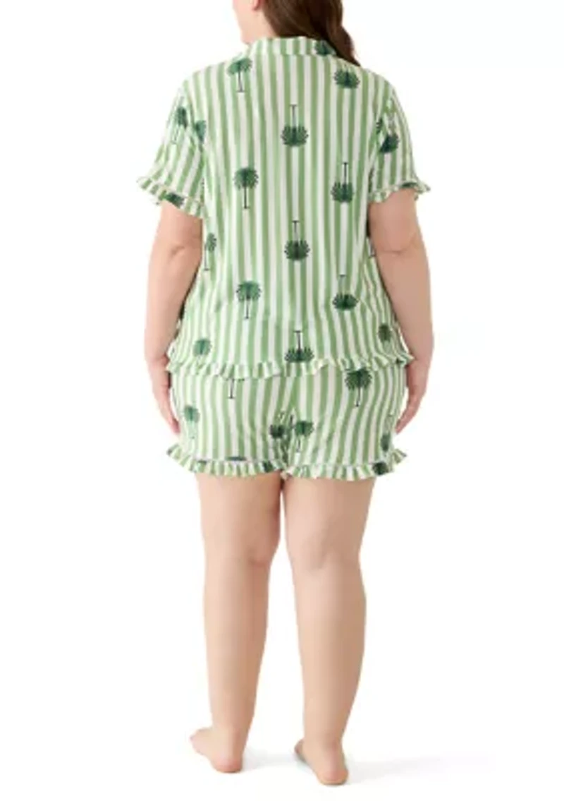 Plus Shirt and Shorts Pajama Set