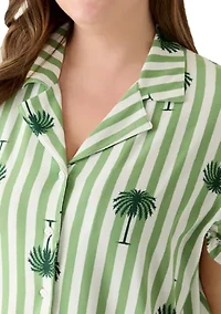 Plus Shirt and Shorts Pajama Set