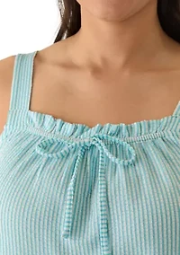 Plus Sleeveless Top and Pants Pajama Set