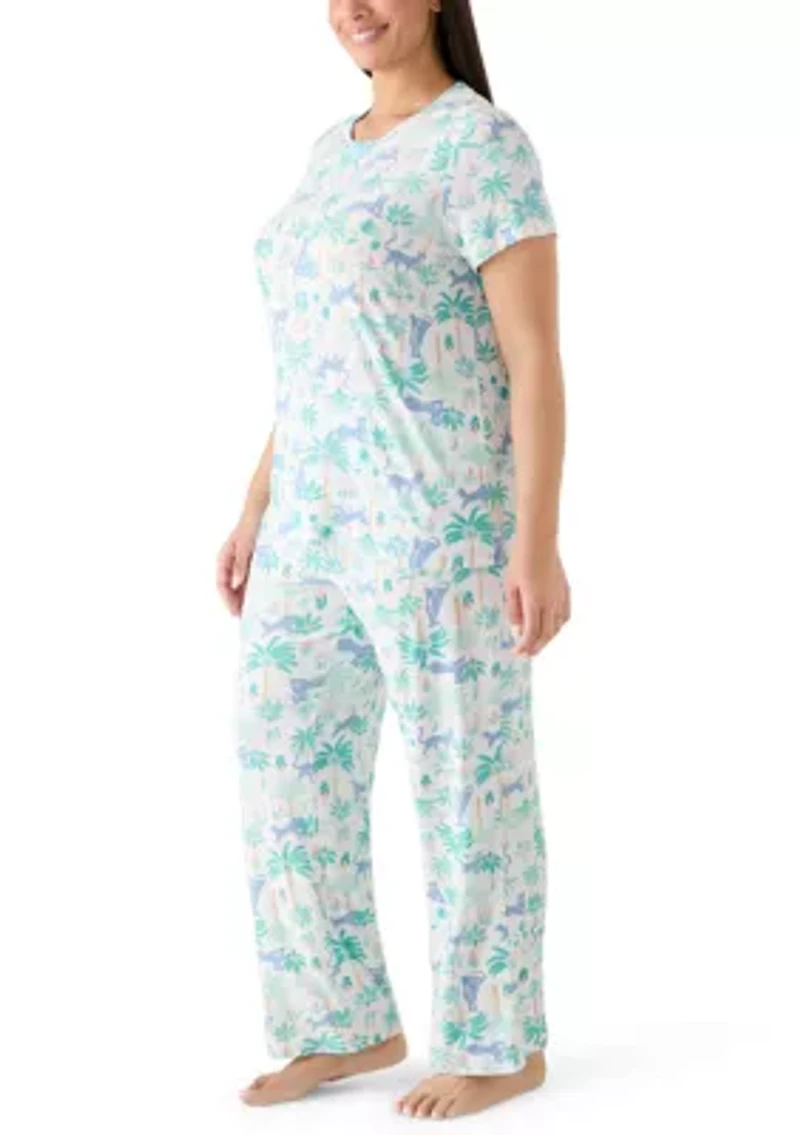 Plus Knit Pajama Set