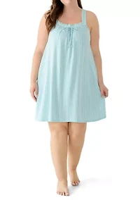 Plus Sleeveless Bow Nightgown