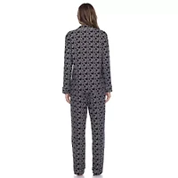 Women's Long Sleeve Heart Print Pajama Set