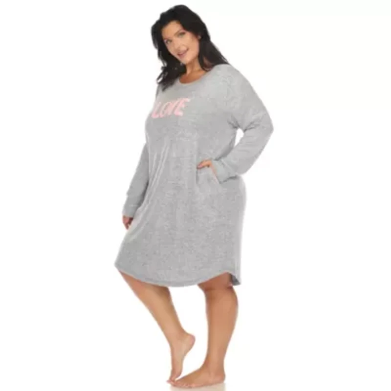 Plus Long Sleeve Sleep Shirt
